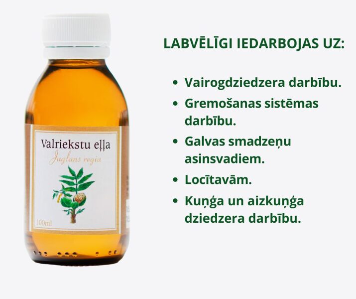 Valriekstu eļļa, 100 ml. 